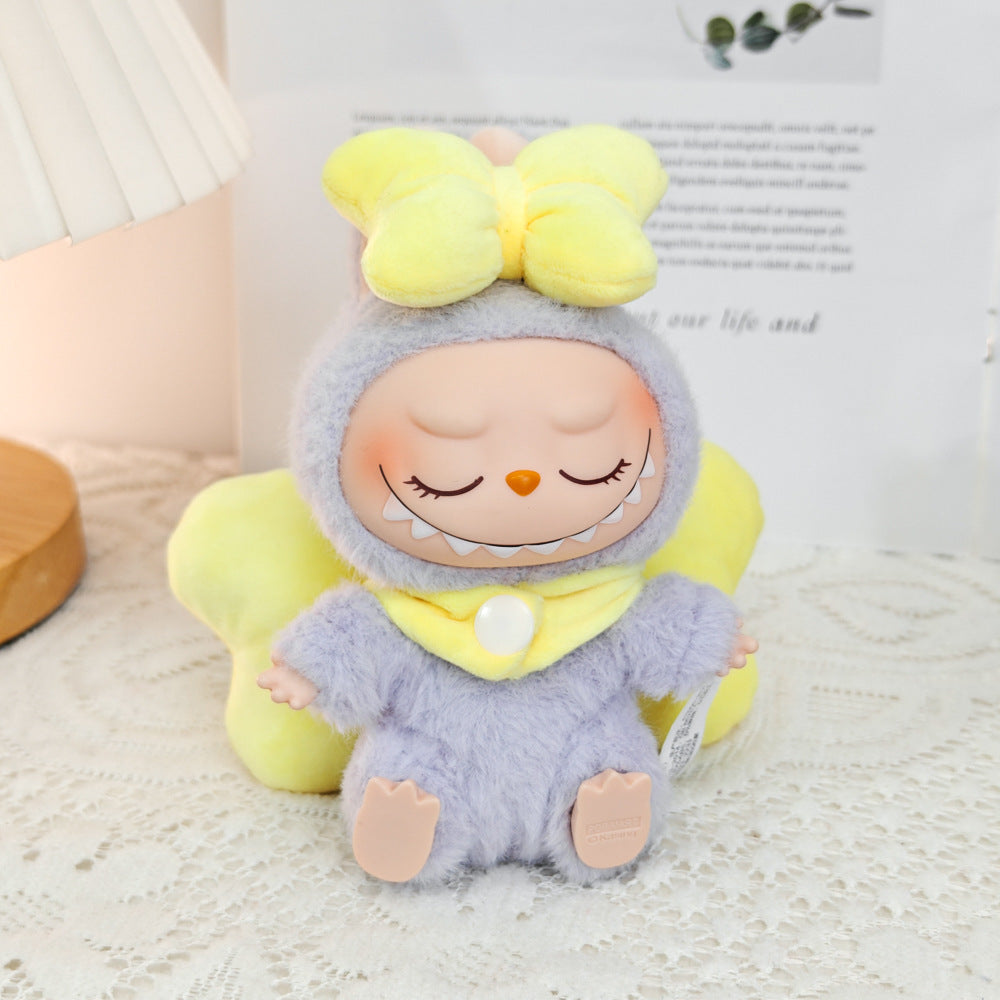 Labubu Labubu Generation 2 Generation 3 Generation Keychain Macaron Sit Clothes Party Big Bow Wings