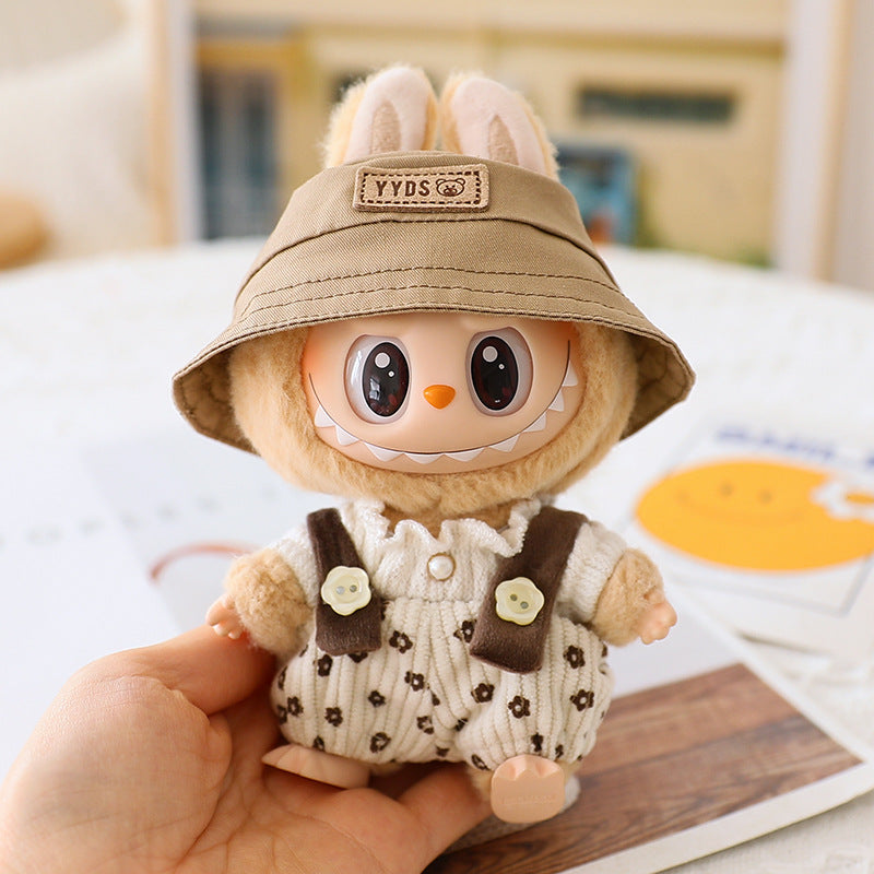 The second generation of cloth cloth clothes vinyl doll sitting party labubu replacement pants hat shoes