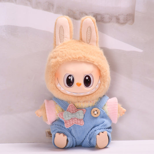 Only clothes] second generation blind box sitting party series Labubu pendant clothes vinyl face cloth baby clothes adorable