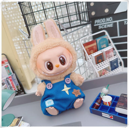 Labubu Doll Outfit - Cute Strappy Pants & Overalls for 10cm & 17cm Dolls