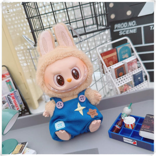 Labubu Doll Outfit - Cute Strappy Pants & Overalls for 10cm & 17cm Dolls