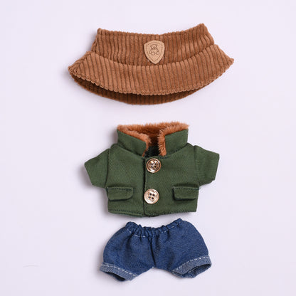 Labubu Doll Military Coat Outfit - Baby Clothes for Pendant Doll