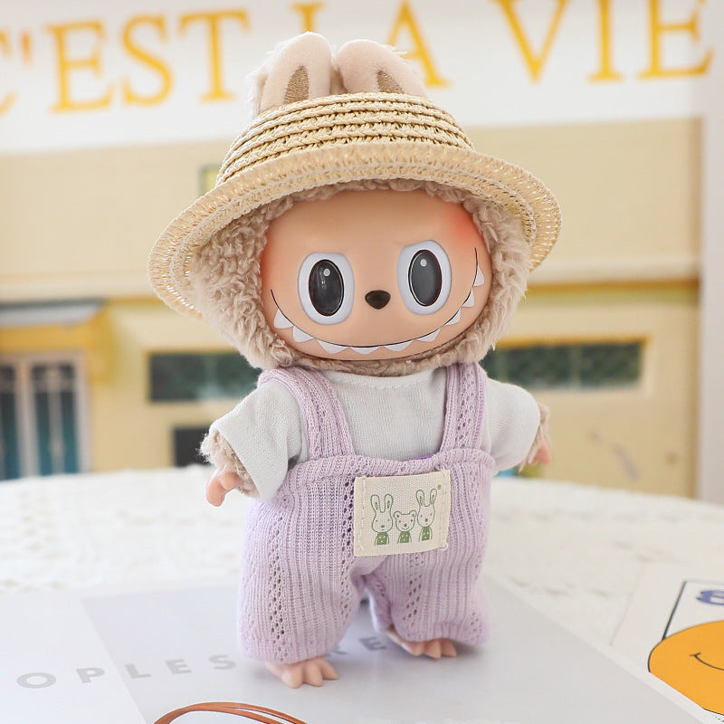 Rab cloth pendant generation two generation vinyl doll T-shirt suspenders suit doll clothes labubu doll clothes skirt