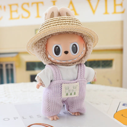 Rab cloth pendant generation two generation vinyl doll T-shirt suspenders suit doll clothes labubu doll clothes skirt