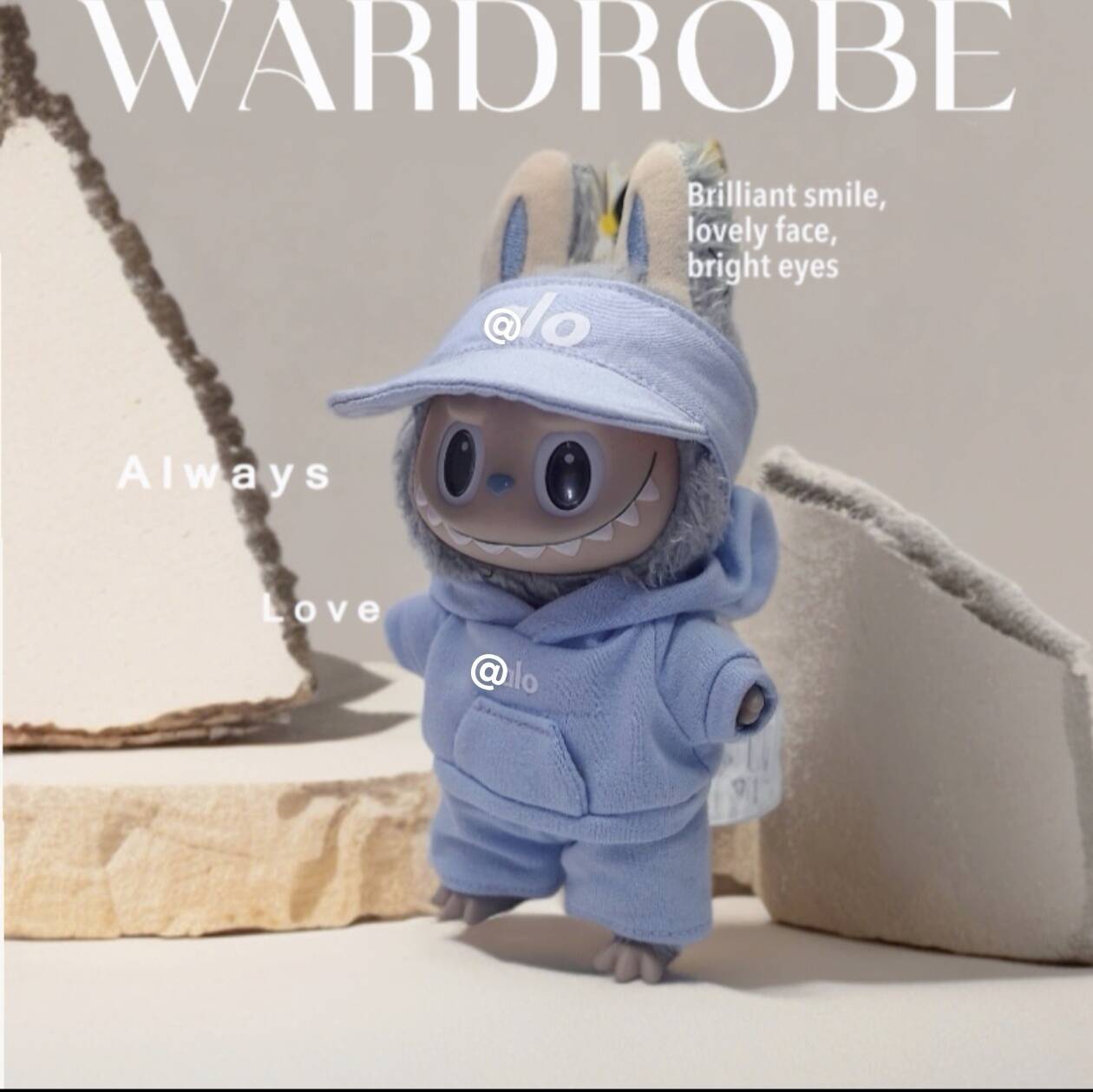 17cm Labubu Doll Clothes - Macaron Three-Piece Set