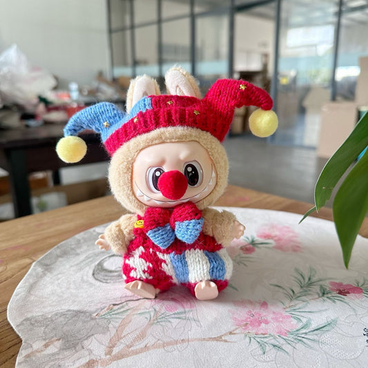 Only clothes] the first and second generation of labubu doll universal clothes pendant LABUBU made clown clothes for pure hands