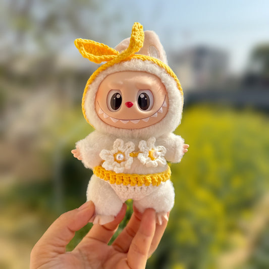 Labubu Sit Party Doll Coat Hand-made Pitaya Bikini suit First and Second Generation LABUBU for New Style