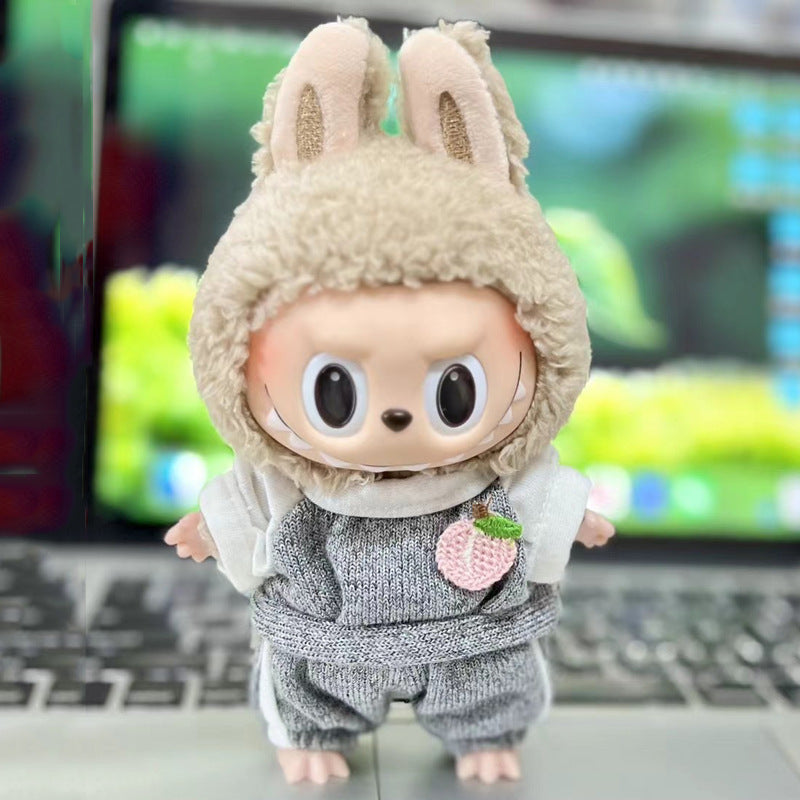 [Baby Clothes Only] 17cm Pendant Labubu for Clothes Vinyl Doll Costume Doll Labubu