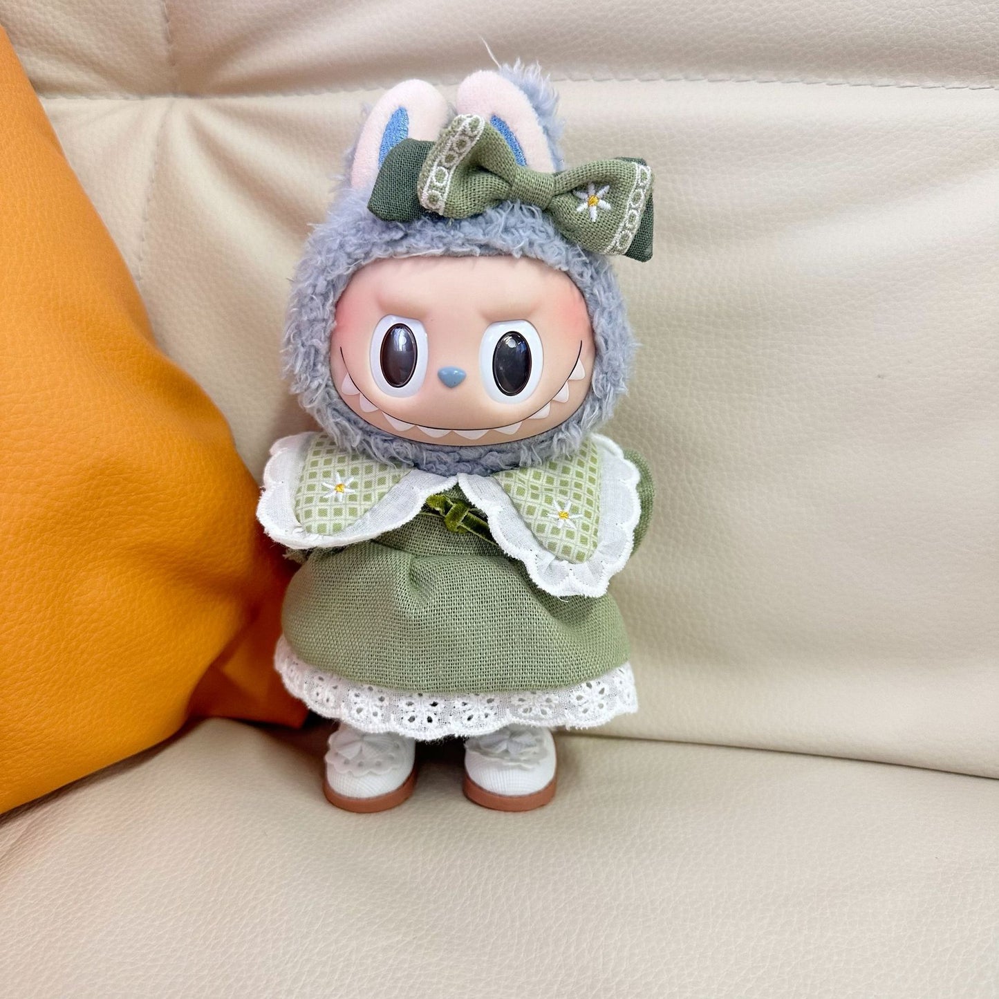 Only clothes] key chain cloth cloth clothes spring bow suit 17CM blind box LABUBU sweet gauze skirt