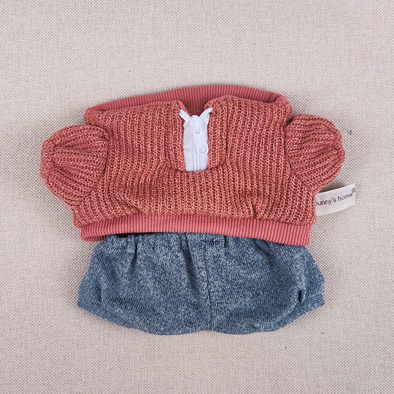 Labubu Doll Sweater Outfit for 38cm Vinyl Dolls - Purple, Blue, Red, Pink