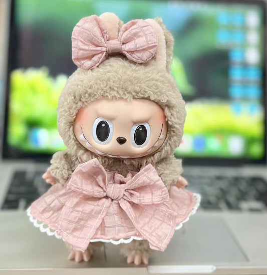 Only clothes] 15cm pendant blind box Macaron Labubu Labubu Time to chill doll clothes
