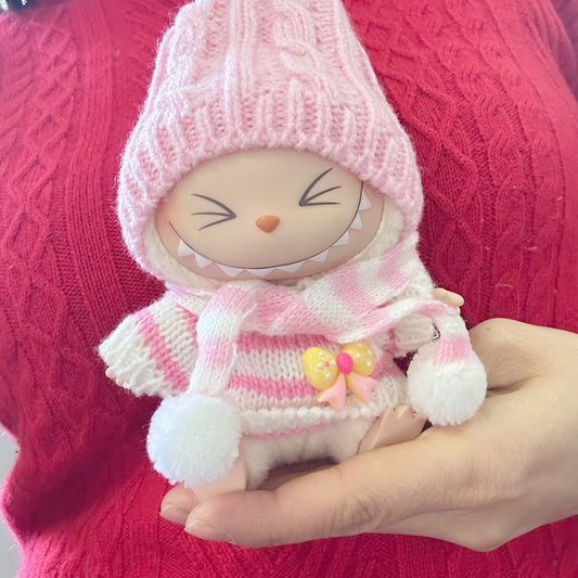 Clothes Only] One or Two Generation Pendant Labubu Clothes LABUBU Sit Party Doll Clothes New Year Clothes New Year Clothes