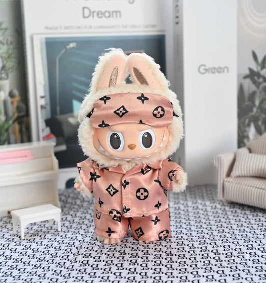 Only clothes] 17CM pendant blind box pull cloth doll clothes LABUBU doll suit for beach pajamas
