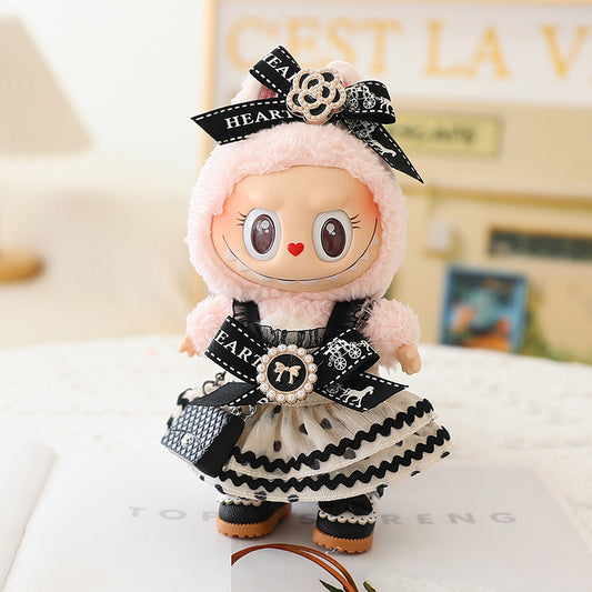 Only clothes labubu night heart suit clothes labubu pendant doll clothes for the second generation of three generations
