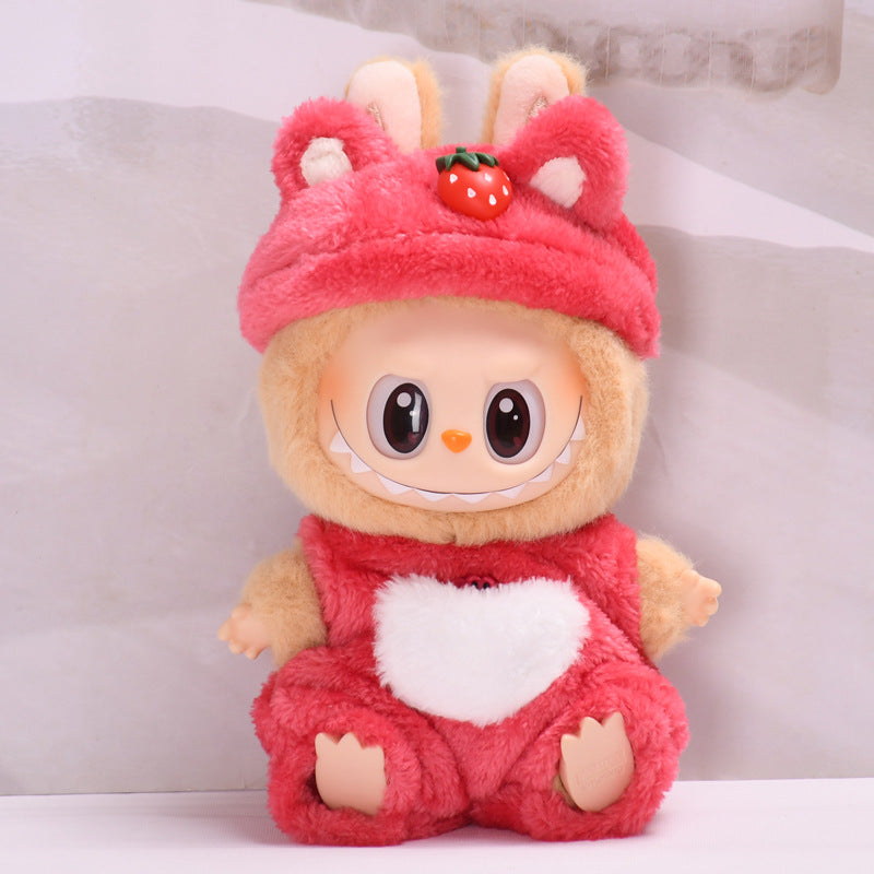 Clothes Only] Second Generation Blind Box Sitting Party Rab Cloth Pendant Clothes Cute Plush Animal Series jumpsuit