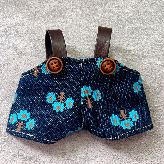 Labubu Doll Outfit - Denim Overalls & Hat Set for 1st-3rd Gen