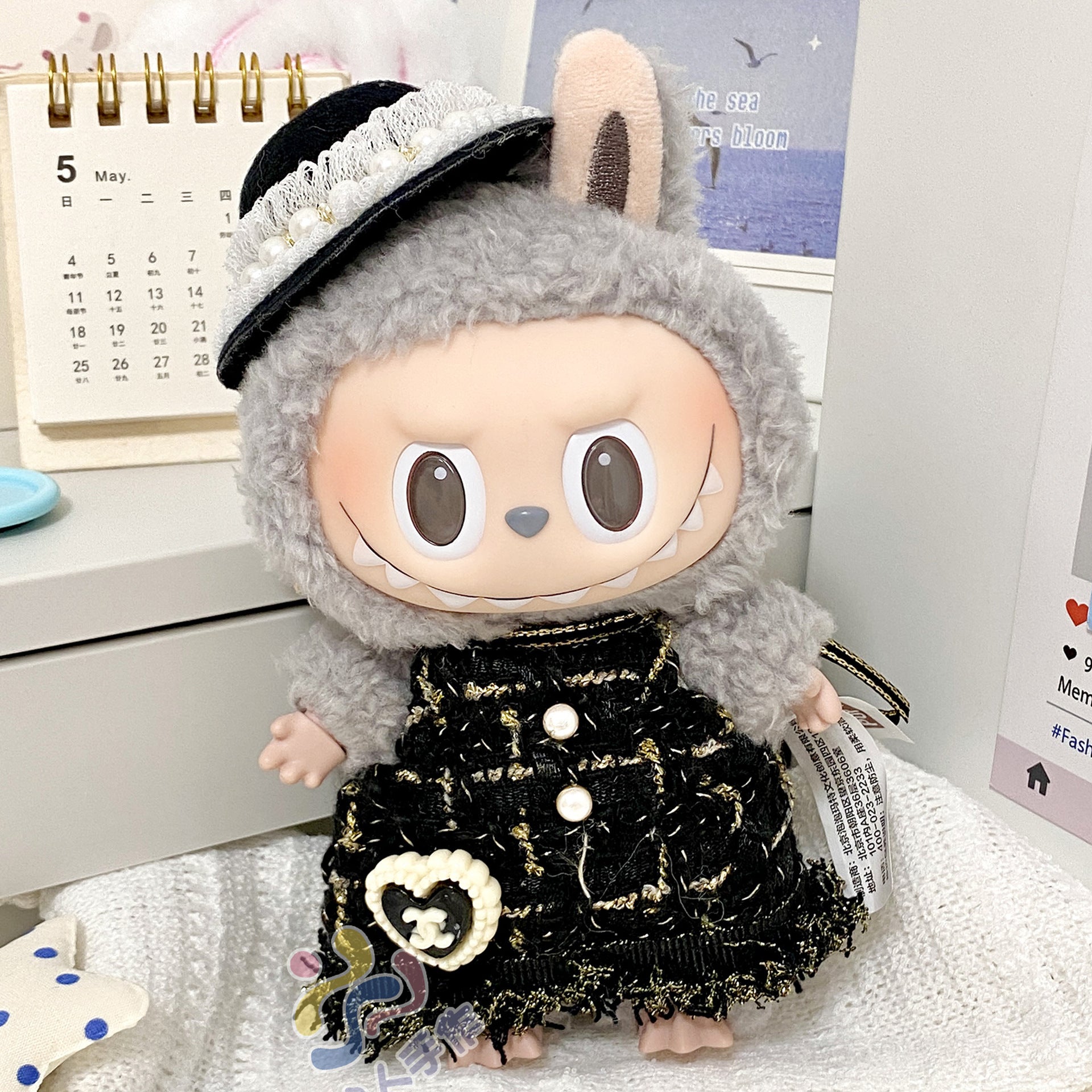 Labubu third generation doll clothes labubu 3.0 doll clothes generation second generation sitting party for blind box clothes 17cm