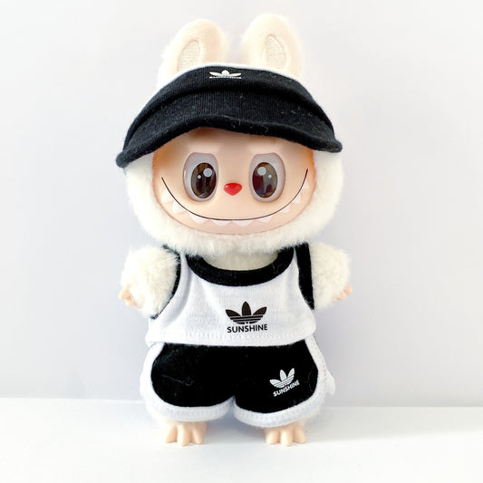Labubu Doll Baseball Jersey Outfit - 17cm Sportswear for Vinyl Dolls