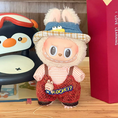 Wholesale labubu baby clothes 17cm blind box pendant one or two generation doll doll suit for baby clothes