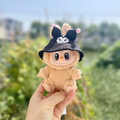 Clothes Only] Second Generation Blind Box Labubu Pendant Labubu Sit Party Plush Doll Clothes Cartoon Hat