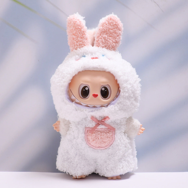 Only baby clothes] one, two and three generations of pendants labubu clothes plush small animal jumpsuit pull cloth baby clothes
