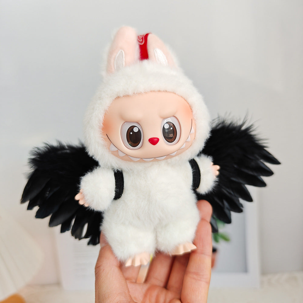 Labubu Labubu Generation 2 Generation 3 Generation Keychain Macaron Sit Clothes Party Big Bow Wings