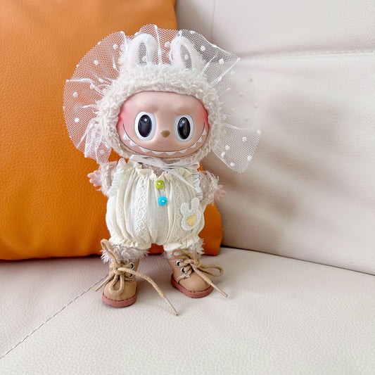 Only clothes] LABUBU doll clothes 17CM pendant pull cloth for milk yellow climbing clothes suit in stock adorable