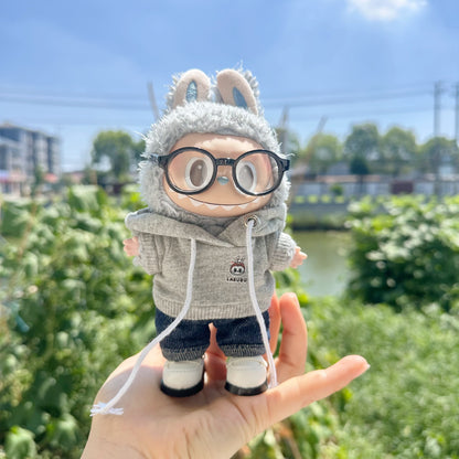 Clothes] labubu pendant clothes macaron 17cm labubu vinyl doll blind box bubble mat doll