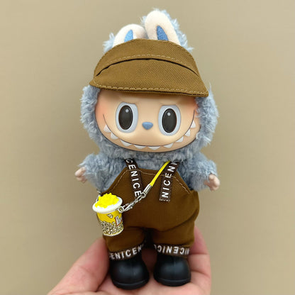 labubu doll clothes 17cm pull cloth clothes blind box doll skirt suit cute dress toy cross-border wholesale