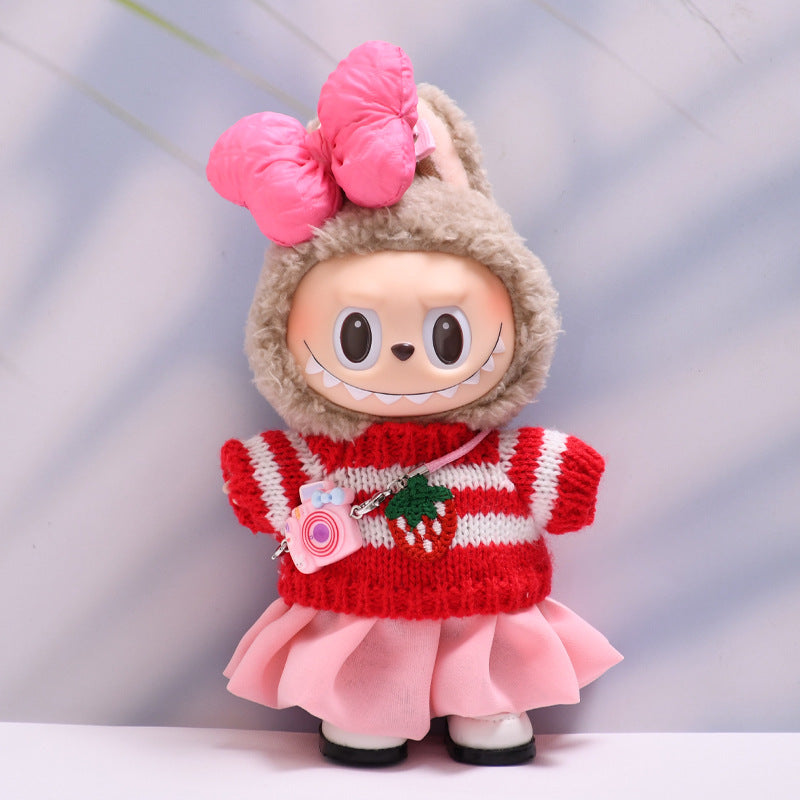 Only baby clothes] one, two and three generations of pendants labubu clothes sweater gauze skirt bow pull cloth baby clothes