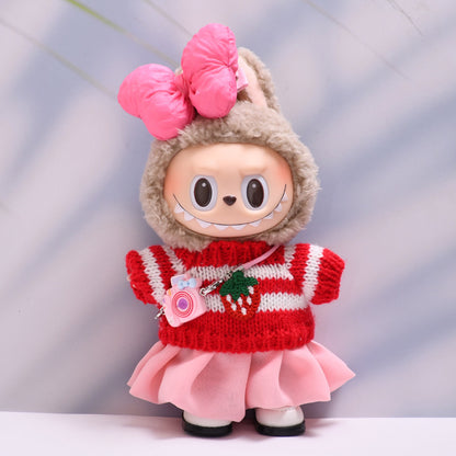 Only baby clothes] one, two and three generations of pendants labubu clothes sweater gauze skirt bow pull cloth baby clothes