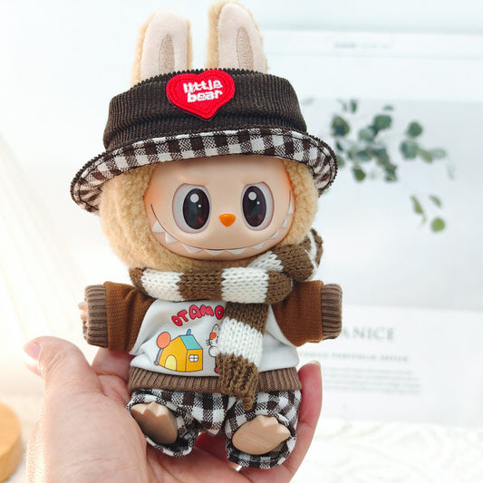 Labubu doll clothes one, two and three generations of pendant tirab cloth key chain clothes hat suit accessories shoes