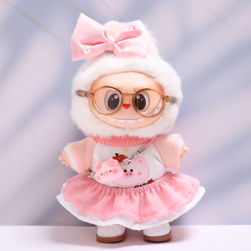 Only baby clothes] one or two generation pendant labubu clothes pig powder skirt suit labubu baby clothes