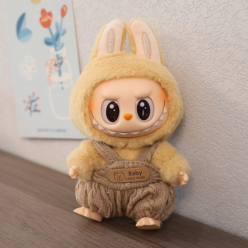 LABUBU Sitting Party Doll Rab Bub Macaron 2nd Generation Sitting Vinyl Doll Dress Dress for Dress