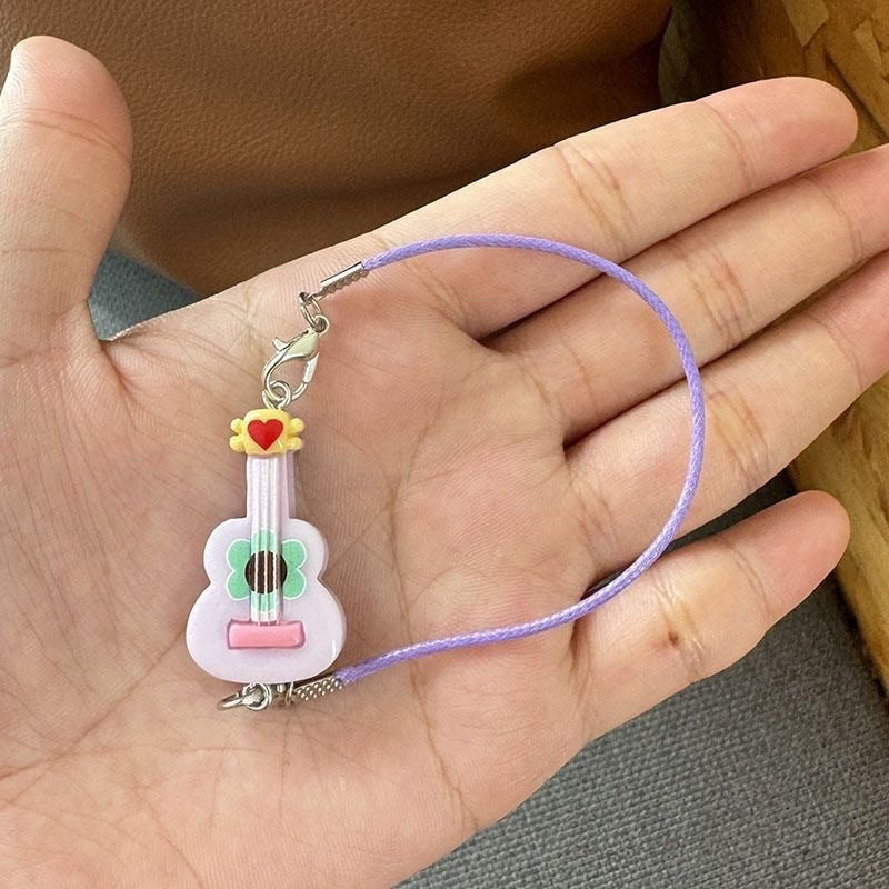 Labubu Mini Guitar Accessories for 17cm Doll - Colorful Hollow Model