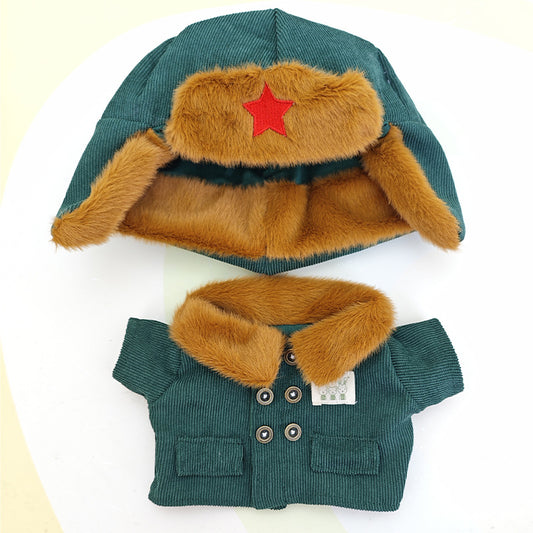 [clothes only] green coat for 37cm cloth doll coat replacement key chain pendant winter coat