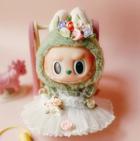Labubu Doll Clothes for 17cm Vinyl Pendant Doll - Skirts & Outfits