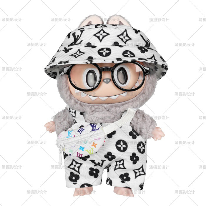 Labubu Pendant Doll Clothes Second Generation Blind Box Sitting Party 17cm Pendant First Generation Second Generation Doll Clothes Replacement