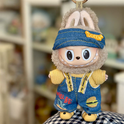 17cm Labubu Pendant Wearing Baby Clothes high quality Labubu Blind Box Pendant Doll Clothes Decorative suit