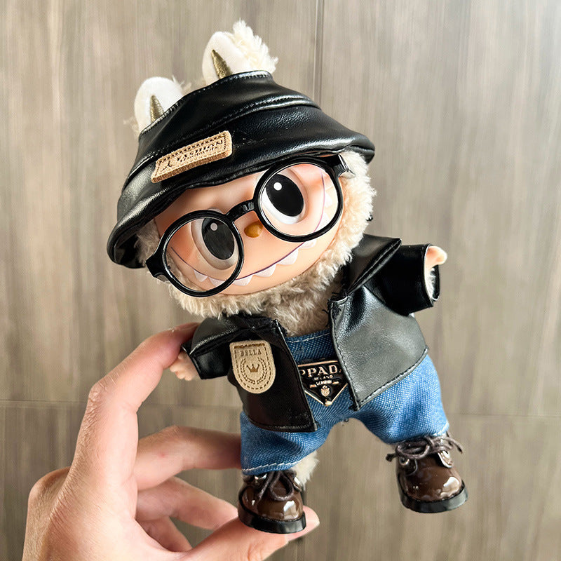 Labubu Doll Clothes Vinyl Plush 17cm Doll Cute Dress-Up Casual Outfit Handsome Plush Toy Clothes