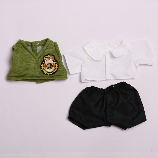 Only clothes] 38cm labubu doll academic style suit vinyl Labubu casual change for clothes