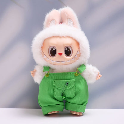 Only baby clothes] one or two generation pendant labubu clothes colorful pocket suspenders pants hat suit cloth baby clothes