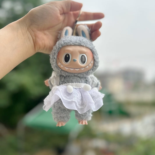 Only clothes] 17CM bubble Mart blind box cloth clothes cute princess suspenders skirt LABUBU skirt