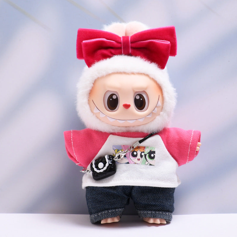 Only baby clothes] one or two generation pendant labubu clothes flying little policewoman suit labubu baby clothes