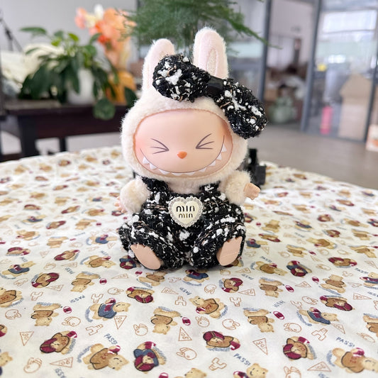 Clothes Only] Bubble Mart LABUBU Sit Party Second Generation Vinyl Doll Clothes MIN Jumpsuit New