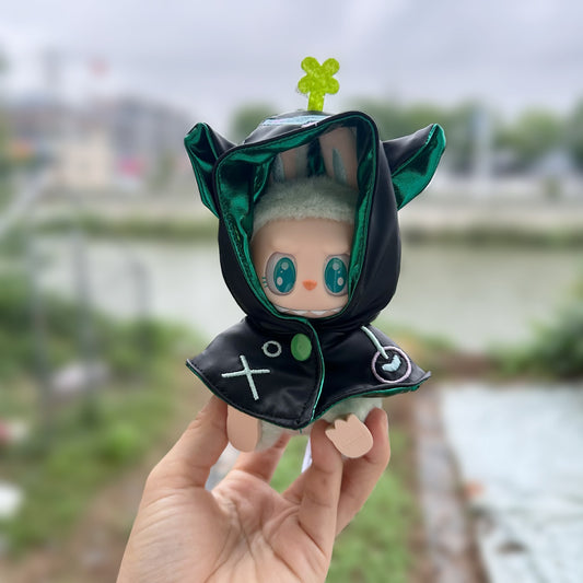 Clothes Only] Second Generation Rabub Sitting Party Series Doll Clothes LABUBU Doll Waterproof Cape