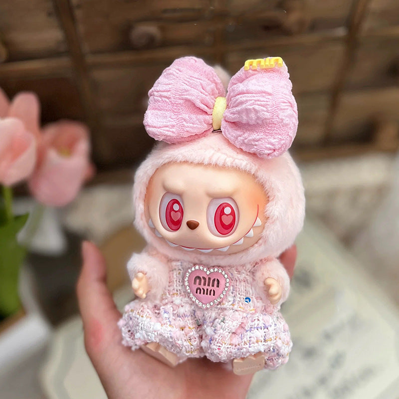 Labubu Denim Outfit for 17cm Sitting Doll - First & Second Gen