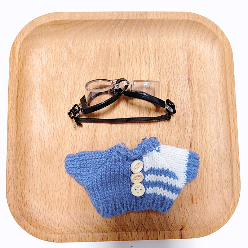 17cm Rab cloth doll clothes labubu plush doll clothes doll sit generation 2 generation hat sweater