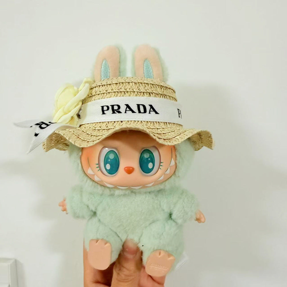 Clothes Only] Labubu Doll Coat Summer Hat suit Second Generation LABUBU Sit Party Series Doll Doll Coat