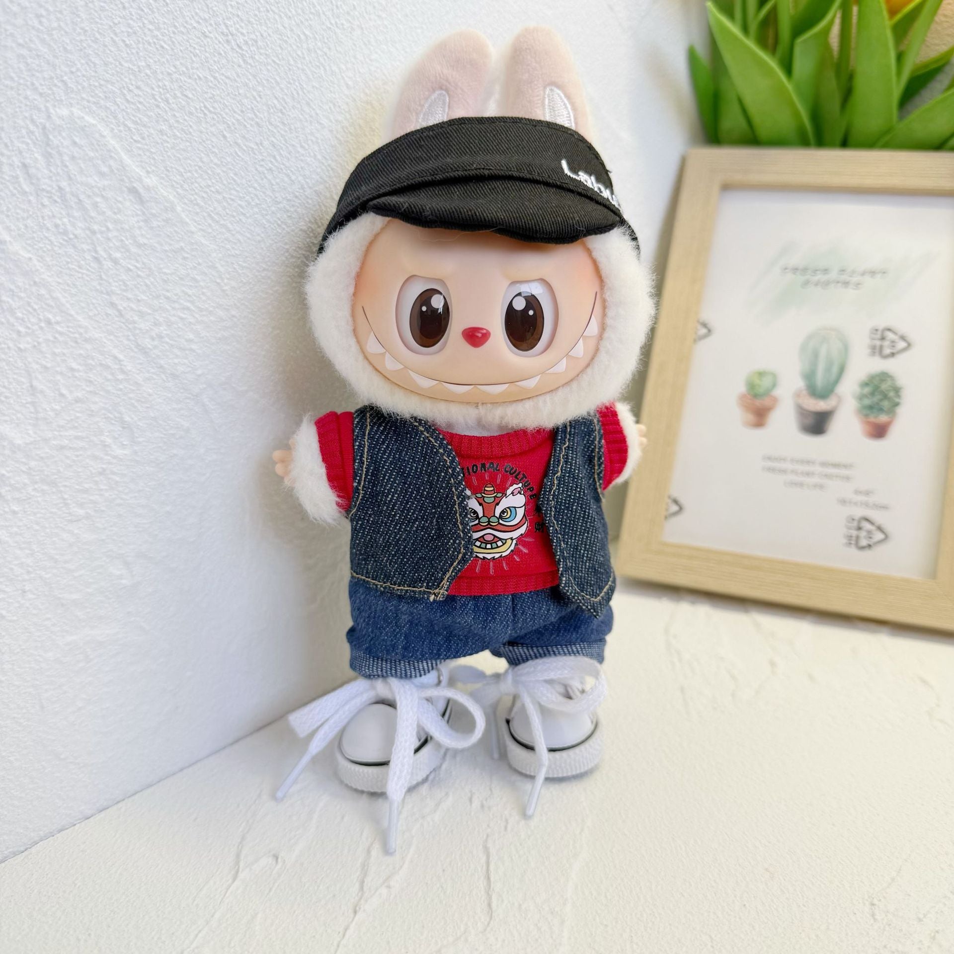Baby Clothes Only] One or Two Generation Pendant Labubu Clothes Colorful T-Shirt Shorts suit Blind Box Labubu Baby Clothes New